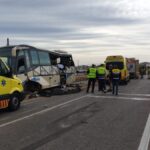 西班牙东南部发生交通事故 已致1死13伤 murcia accidente