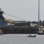两台起重机在希洪港坠落致2死4伤 grua